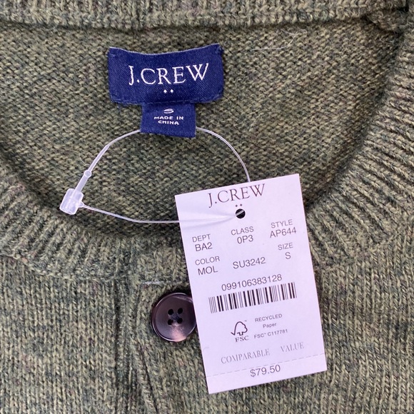 NWT J.Crew Factory Men's Lambswool-Blend Henley Sweater - Picture 8 of 9